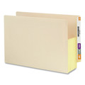 File Folders | Smead 76174 5.25 in. Expansion Legal Size End Tab File Pockets with Tear Resistant Gussets - Manila (10/Box) image number 1
