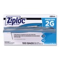  | Ziploc 682254 2-Gallon 2.7 mil. 13 in. x 15.5 in. Double Zipper Freezer Bags - Clear (100/Carton) image number 1