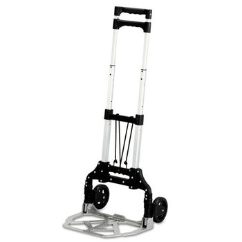 CLEANING AND SANITATION | Safco 4049NC 15.25 in. x 16 in. x 39 in. 110 lb Capacity Stow and Go Aluminum Cart