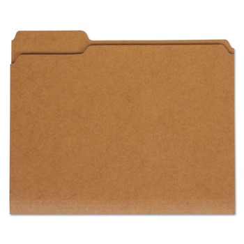 Universal UNV16133EE Reinforced Kraft 1/3-Cut Assorted Top Tab File Folders - Letter Size, Brown (100/Box)