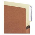 File Folders | Smead 74624 3.5 in. Expansion Legal Size Drop-Front End Tab File Pockets - Redrope (10/Box) image number 2