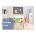Bulletin Boards | Quartet 7694BE 48 in. x 36 in. Contour Fabric Bulletin Board - Light Blue Surface/Navy Blue Plastic Frame image number 9