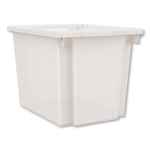 Boxes & Bins | HON HFMBIN12 Flagship 12.75 in. x 16 in. x 12 in. 1 Section Storage Bins - Translucent White image number 0