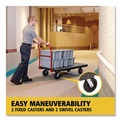 Mailroom Equipment | Rubbermaid Commercial FG443600BLA 24 in. x 48 in. 2000 lbs. Capacity Heavy-Duty Platform Truck Cart - Black image number 5