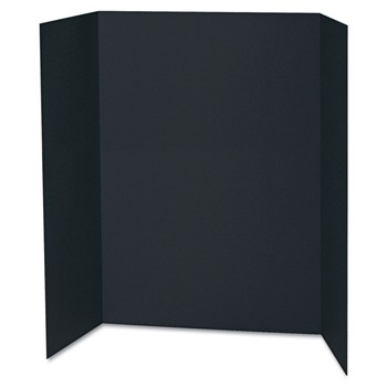 Pacon P3766 48 in. x 36 in. Spotlight Corrugated Presentation Display Boards - Black/Kraft (24/Carton)