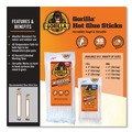 Back to School Sale | Gorilla Glue 3034502 0.43 in. x 4 in. Hot Glue Sticks - Dries Clear (45/Pack) image number 3
