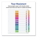 Back to School Sale | Avery 11165 Ready Index 11 in. x 9.25 in. 10-Tab 1 to 10 Extra Wide Tabs Customizable TOC Dividers - Multicolor Tabs/White (1-Set) image number 5