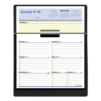 NOTEBOOKS AND PADS | AT-A-GLANCE SW706-50 12-Month (Jan to Dec): 2026 7 in. x 6 in. Flip-A-Week Desk Calendar Refill with QuickNotes - White Sheets