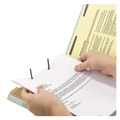Just Launched | Smead 26800 End Tab Pressboard Classification Folders with Four SafeSHIELD Fasteners - Letter, Gray-Green (10/Box) image number 3