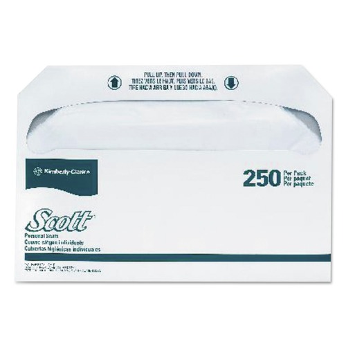 Paper & Dispensers | Scott 39000 14.5 in. x 17 in. Personal Seats Toilet Covers - White (20/Carton) image number 0