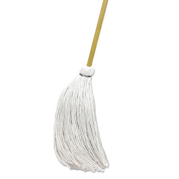 Boardwalk BWKRD60016S 16 oz. Rayon Head Handle/Deck Mops with 57 in. Natural Wood Handle (12-Piece/Carton)