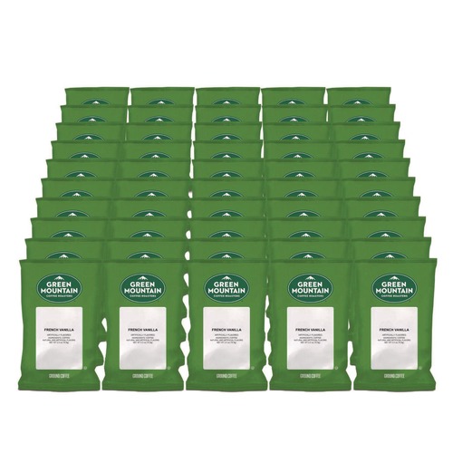 Coffee | Green Mountain Coffee 5000364509 2.2 oz. Coffee Fraction Packs - French Vanilla (50/Carton) image number 0