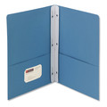 File Folders | Smead 88052 11 in. x 8.5 in. 0.5 in. Capacity 2-Pocket Folder with Tang Fastener - Blue (25/Box) image number 0