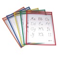 Sheet Protectors | C-Line 40630 Super Heavy-Duty Top Load 9 in. x 12 in. Insert Reusable Dry Erase Pockets - Clear Front, Assorted Border Colors (5/Pack) image number 3