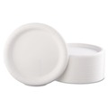  | AJM Packaging Corporation AJM CP9AJCWWH14 9 in. Diameter Premium Coated Paper Plates - White (125/Pack, 4 Packs/Carton) image number 2