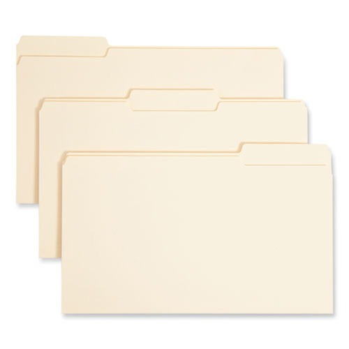 File Folders | Smead 15230 0.75 in. Expansion 1/3-Cut Tabs Assorted Tab Postion Interior File Folders - Manila (100/Box) image number 0