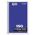 Notebooks & Pads | Oxford 65362 9.5 in. x 6 in. Sheets 3-Subject Medium/College Rule Coil-Lock Wirebound Notebook - Randomly Assorted Cover Color image number 4