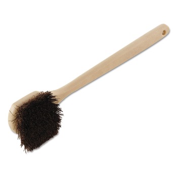 CLEANING BRUSHES | Boardwalk BWK4120 20 in. Palmyra Bristle Plastic Handle Utility Brush - Tan