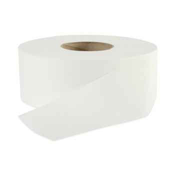 Boardwalk BWK410320 3.2 in. x 525 ft. 2 Ply Septic Safe Jumbo Roll Bathroom Tissue - White (12/Carton)