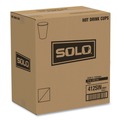 Cups and Lids | SOLO 412SIN-0041 12 oz. Paper Hot Drink Cups in Bistro Design - Maroon (50/Pack) image number 4