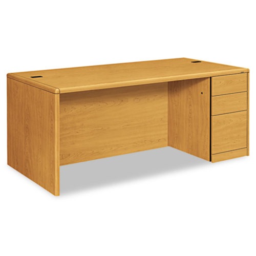 10700 Series Single Pedestal Desk with Full-Height Pedestal on Right, 72