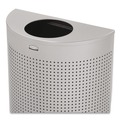 Trash & Waste Bins | Rubbermaid Commercial FGSH12EPLSM 12 gal. Designer Line Silhouettes Steel Waste Receptacle - Silver Metallic image number 2