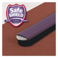 File Folders | Smead 26865 8 SafeSHIELD Fasteners 3 in. Expansion 3 Dividers Letter Size End Tab Pressboard Classification Folders - Red (10/Box) image number 6