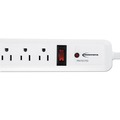 Surge Protectors | Innovera IVR71652 6 AC Outlets 4 ft. Cord 540 Joules Plastic Housing Surge Protector - White image number 1