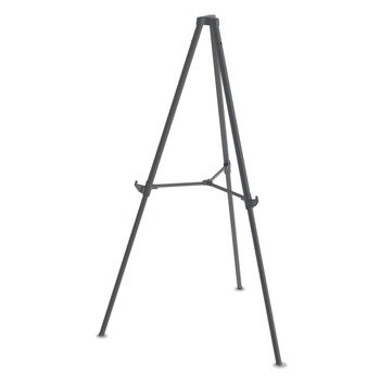 MasterVision FLX11404 Quantum Heavy Duty 35.62 in. - 61.22 in. Plastic Display Easel - Black