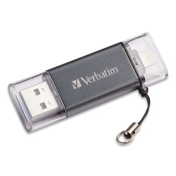 Verbatim 49300 32 GB Store 'n' Go Dual USB 3.0 Flash Drive for Apple Lightning Devices - Graphite