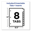 Back to School Sale | Office Essentials 11467 11 in. x 8.5 in. 8-Tab Plastic Insertable Dividers - Assorted Tabs (1-Set) image number 3
