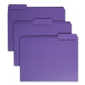 File Folders | Smead 13034 1/3-Cut Tabs Assorted Letter Size 0.75 in. Expansion Reinforced Top Tab Colored File Folders - Purple (100/Box) image number 0