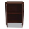 Office Filing Cabinets & Shelves | Safco 8953MH 23 in. x 18 in. x 31 in. 3 Shelves Engineered Wood Mobile Refreshment Center - Mahogany image number 1