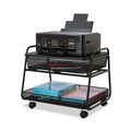 Office Carts & Stands | Safco 5208BL 21 in. x 16 in. x 17.5 in. 1 Shelf 1 Drawer 1 Bin 100 lbs. Capacity Onyx Under Desk Metal Machine Stand - Black image number 4