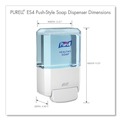 Soap Dispensers | PURELL 5030-01 ES4 4.88 in. x 8.8 in. x 11.38 in. 1,200 mL Push-Style Soap Dispenser - White (1/Carton) image number 4