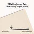 File Folders | Smead 24110 9.5 in. High Front Straight Tabs Letter Size 0.75 in. Expansion Heavyweight End Tab Folders - Manila (100/Box) image number 3