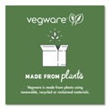 Food Trays, Containers, and Lids | Vegware VW-HC6NFA 5.9 in. x 5.9 in. x 2.9 in. Nourish Molded Fiber Compostable Sugarcane Takeout Containers - White (400/Carton) image number 2