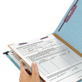File Folders | Smead 65105 FasTab Letter Size 1 Divider Hanging Pressboard Classification Folders - Blue image number 3