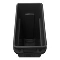 Trash & Waste Bins | Rubbermaid Commercial FG354060BLA 23 Gallon Rectangular Plastic Slim Jim Receptacle W/venting Channels - Black image number 2