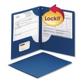 Back to School Sale | Smead 87982 Lockit 11 in. x 8.5 in. Two-Pocket Folder with 100-Sheet Capacity - Dark Blue (25/Box) image number 6