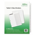 Dividers & Tabs | Office Essentials 11680 Table 'n Tabs 11 in. x 8.5 in. 31-Tab 1 to 31 Dividers - White/White Tabs (1-Set) image number 0