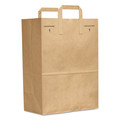 Just Launched | Ross & Wallace Paper Products 110513SP 12 in. x 7 in. x 17 in. 30 lbs. Capacity 1/6 BBL Attached Handle Grocery Paper Bags - Kraft (300/Bundle) image number 0