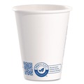 Cups and Lids | SOLO 378RC-PLANET Recycled Content PCF Paper Hot Cups, ProPlanet Seal, 8 oz, White, 50/Pack image number 0