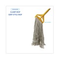 Mops | Boardwalk BWK4032C No. 32 Loop Web/Tailband Value Standard Cotton Mop Head - White (12/Carton) image number 5