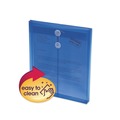 File Folders | Smead 89542 9.75 x 11.63 Open-End (Vertical) Poly String and Button Interoffice Envelopes - Transparent Blue (5/Pack) image number 6
