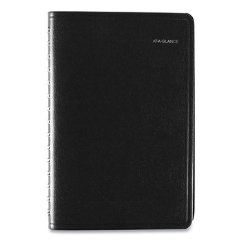 AT-A-GLANCE G100-00 8.5 in. x 5.5 in. 12-Month (Jan to Dec): 2026 DayMinder Daily Appointment Book - Black Cover