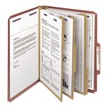 Just Launched | Smead 14092 Pressboard Eight-Section Classification Folders with 2/5-Cut Tabs- Letter, Red (10/Box) image number 1