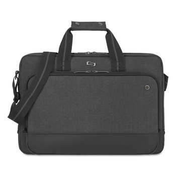 SOLO UBN110-10 16 in. x 3 in. x 11.5 in. Polyester Urban Slimbrief Case Fits Devices Up to 15.6 in. - Gray