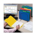 File Folders | Smead 10503 0.75 in. Expansion Assorted 1/3-Cut Tabs Letter Size Top Tab Poly Colored File Folders - Blue (24/Box) image number 3