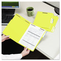 File Folders | Smead 12940 0.75 in. Expansion 2 Fasteners Letter Size Top Tab Colored Fastener Folders - Yellow Exterior (50/Box) image number 7